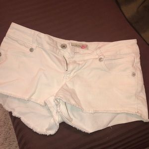 White Jean Shorts